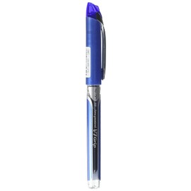 Pilot V7 Hi-tecpoint liquid ink rollerball pen Rubber Grip, 0.7mm ball with blue ink and fine 0.4mm line width, EACH