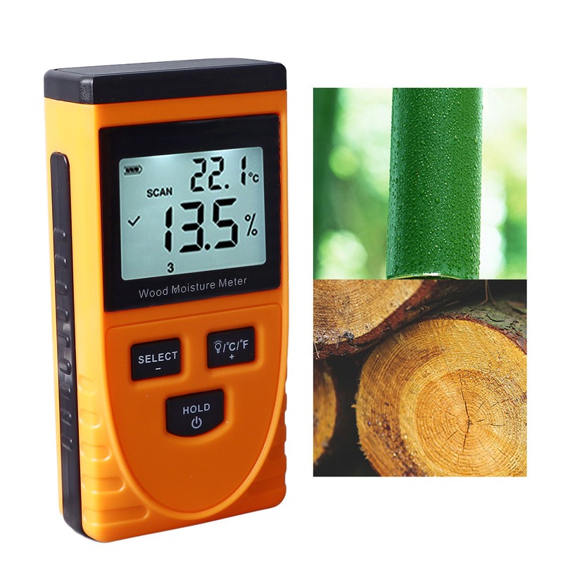 WT630 Wood Moisture Meter Pinless Induction 8 Levels Adjustment Multifunction