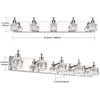 PRESDE Modern Bathroom Vanity Light Fixtures Over Mirror 5 Lights