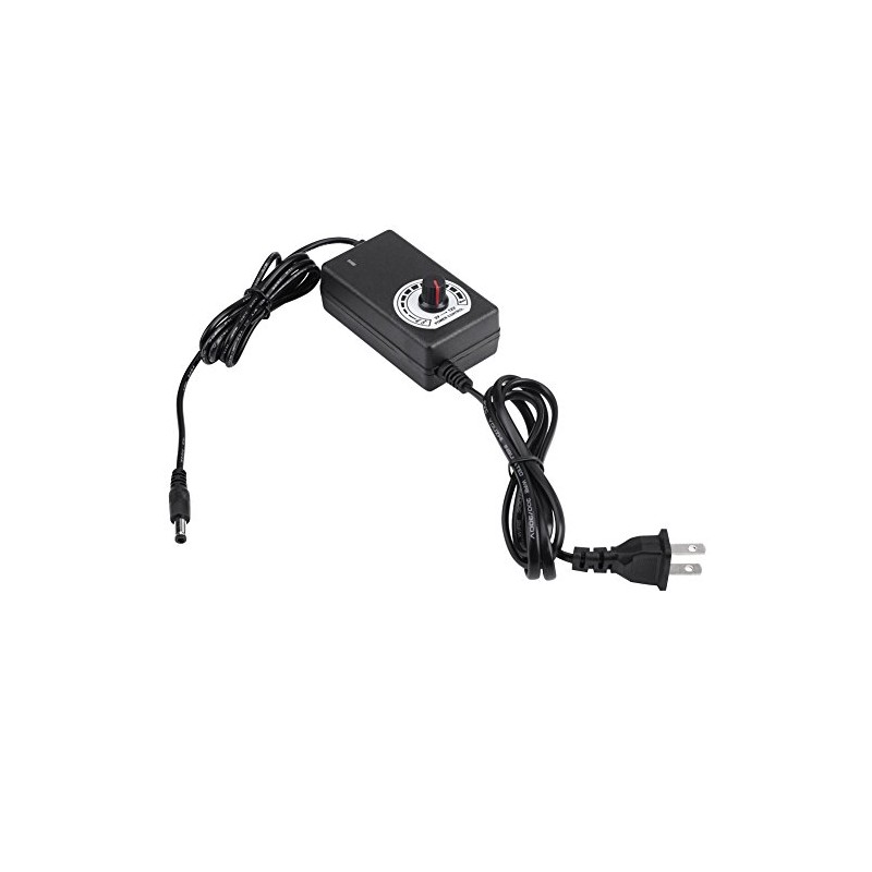 2-line Desktop Continuously Adjustable AC to DC Power Adapter 3-12V