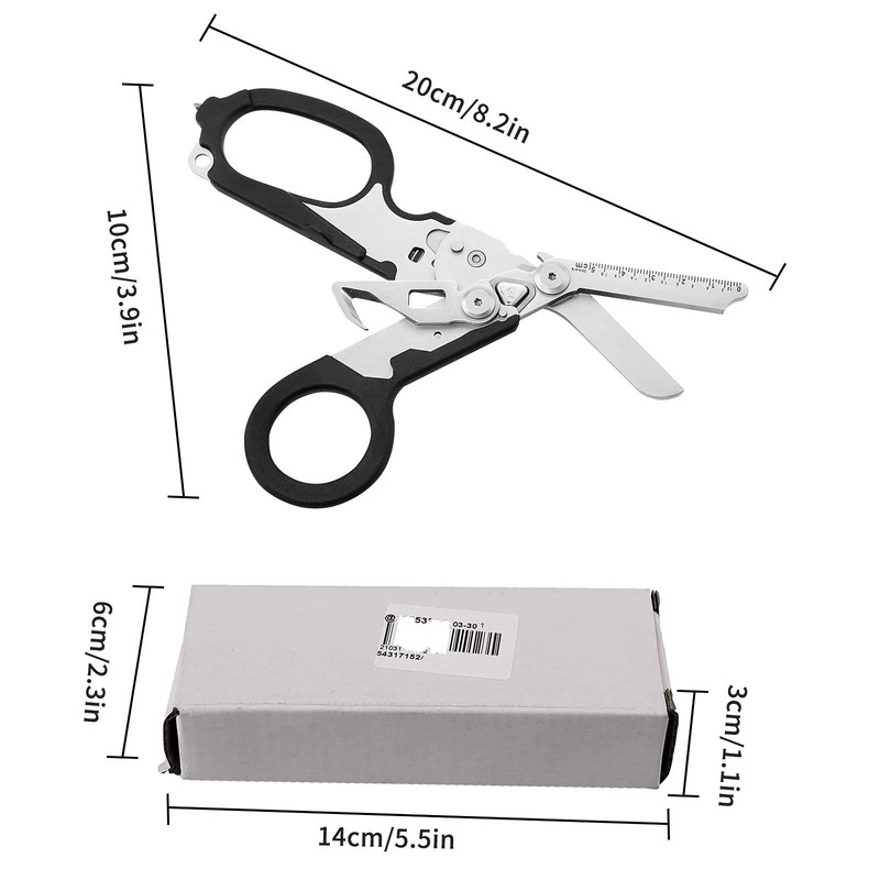 Almabbg Folding Pliers Scissors,6 in 1 Portable Response Emergency Shears
