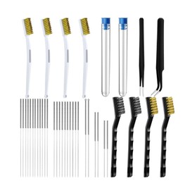 kingsea 40 Pieces 3D Printer Nozzle Cleaning Kit, 3D Printer Cleaning Kit Includes Extruder Nozzle Cleaning Needles with Storage Box, Cleaning Brush Tweezers, for Small Appliances