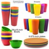 KX-WARE Plastic Plates Set of 12 - Unbreakable and Reusable