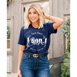 Cool Fun Sarcasm Humor Gift Letter Printed T Shirts for Women Birthday Butterfly Dragonfly Funny Sayings Letter Print Graphic Tee Short Sleeve-XXL (Dark Blue)