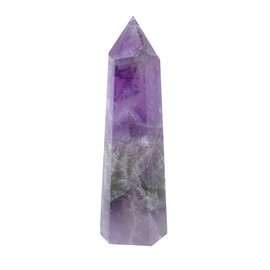 Natural Crystal Wand Natural Gemstone Hexagonal Point Wand 5-6cm Ornament for Reiki Meditation - Amethyst