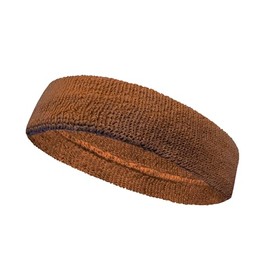 COUVER Sweatbands Sports Headband Moisture Wicking Athletic Cotton Terry Cloth Sweatband for Tennis, Basketball, Running, Gym, Working Out for Men & Women Multi-Packs - Taupe, 1 Piece