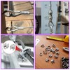Leaum 36 Piece Wire Rope Clamp Set, with Wire Rope