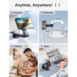 JSAUX JSAUX Airplane Phone Holder Mount, Travel Essentials for Magsafe Accessories, Magnetic Plane Phone Holder, Travel Accessories Must Haves for Airplane for iPhone 16/15/14/13/12