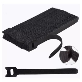 SLNXA 100PCS Correas de Cable Ajustables(12 * 150MM), Cincho Organizador Cables Velcro Sujetador Reutilizables, Ordenador de Cables Pared para Organizar el Hogar, la Oficina y Centros de Datos