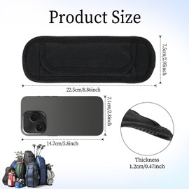 COMNICO 2pcs Extra Thick Shoulder Strap Pad, Breathable Detachable Universal Replacement Shoulder Cushion Fit 2'' Sling Bags Shoulder Straps for Backpack Laptop Computer Bag Guitar (Black)