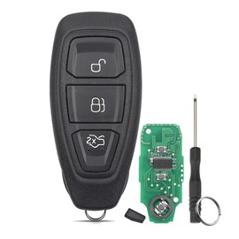 Car Remote Key for Ford Fiesta Focus Mondeo Grand B-Max S-Max C-Max Galaxy Kuga Key Fob replacement FCCID KR55WK48801 with 4D63(83) Chip 433MHZ with Screwdriver Key Ring