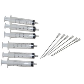 OPT. Premium Syringes 10 ML/CC with 4 Inch Blunt Needles for Ink Filling Fountain Pen Liquid Dispensing(6 Packs)