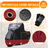 Tokept Motorcycle Cover Waterproof Outdoor, Motorbike Scooter Covers with Lock-Holes,