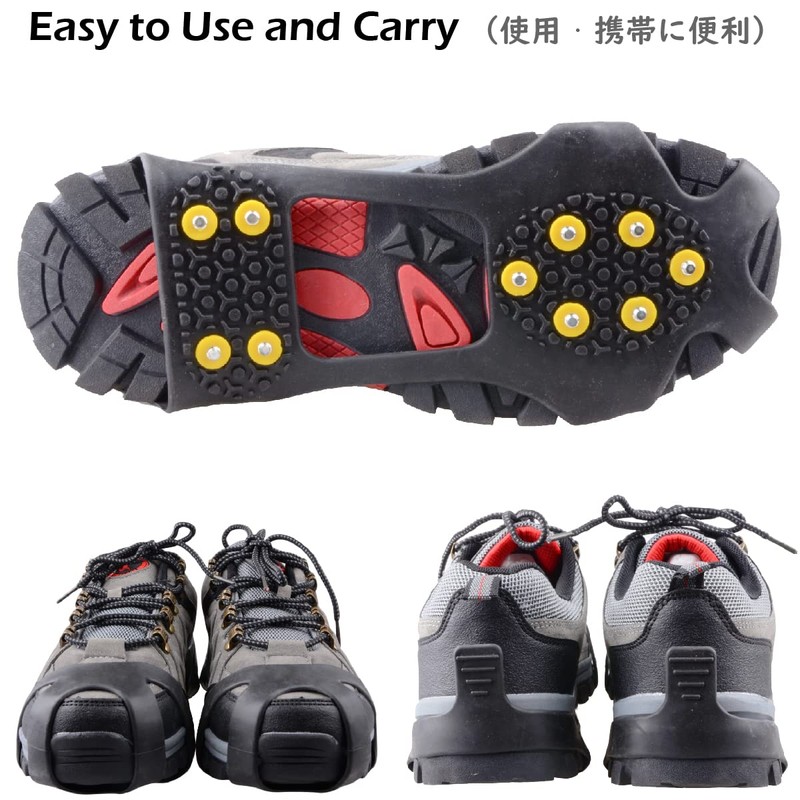 TRIWONDER Anti-Slip Spikes For Shoes, 10 Spikes, Snowshoe, Crampons, Snow