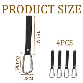 4 PCS Climbing Carabiner Clip, Durable Small Carabiner Clips with Buckle and Webbing, Practical Locking Clips Carabiners Suitable for Camping Outdoor Activities Travel and Hiking