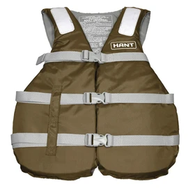 HANT Outdoor Life Jacket (Taupe, UNIVERSAL (76-132) - GRP_HLV-445 Best Type USCG Certified Mark with Life Whistle for Men and Women Adults