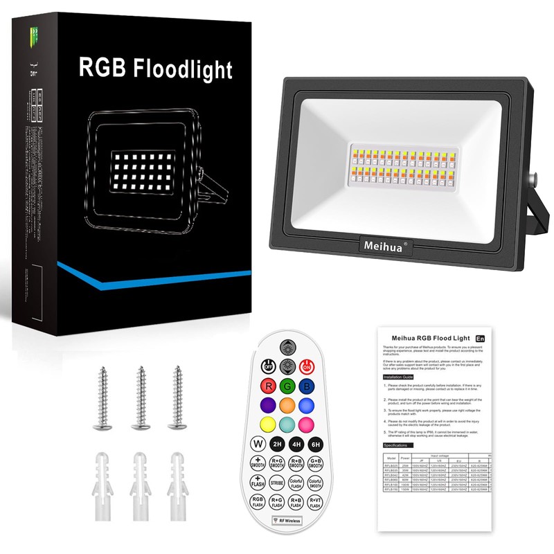 RGB spotlight with remote control MEIHUA