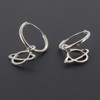 Touch Jewellery 925 Sterling Silver Hoop Earrings with Dangling Planet