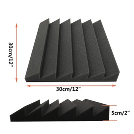 Heavyoff 12 Pack Acoustic Foam Panels Studio Soundproofing Wedges 12"x12"x2" Noise Dampening Sound Insulation for Home Ceiling, White