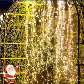 Bocodow 200 Led String Light with Remote Control for Christmas Wedding Party Indoor Decor 8 Modes (Warm White)