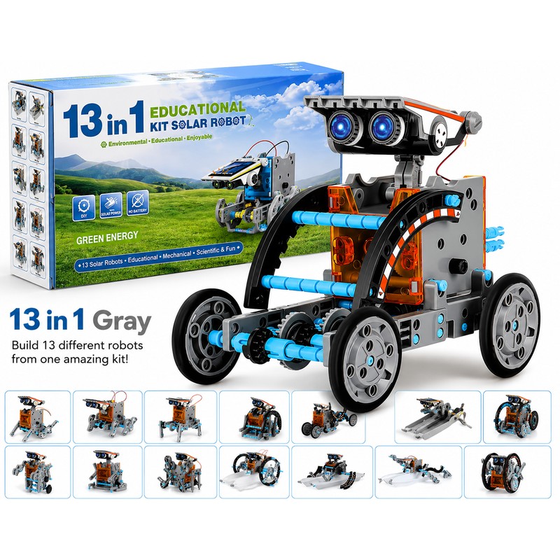 Solar Robot Kit for Kids – DIY STEM Building Toy