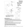 Westbrass 594244-50 14" Tubular Bath Waste & Overflow Assembly with