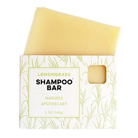 Nature's Apothecary Barra de champú Lemongrass – totalmente natural, hecha a mano en Estados Unidos – Respetuoso con el medio ambiente, vegano – Sin s