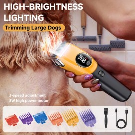 Unbranded Dog Cat Pet Grooming Kit Rechargeable Cordless Electric Hair Clipper Trimmer Set