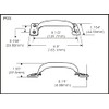 QCAA Garage Door Pull Handle, 6-1/2", Steel, Black Coated, 8