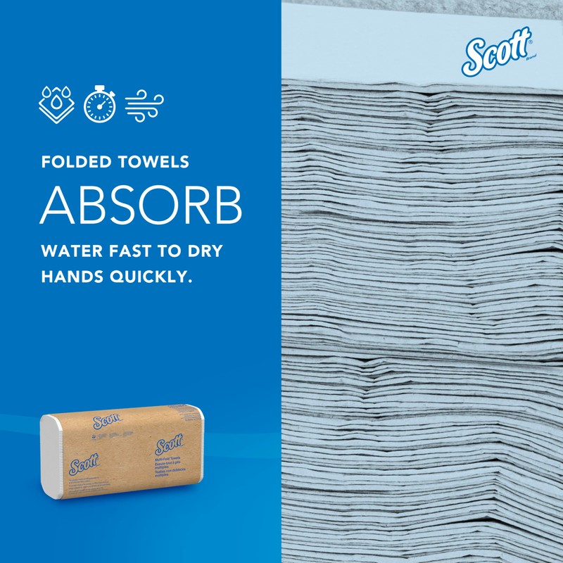 Scott Professional Universal Multifold Paper Towels, Bulk (01840), Absorbency Pockets,