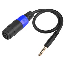 CERRXIAN 1.64 Feet Speakon Female to 1/4 Male Mono Cable 1/4" TS Male to Speakon Female Speaker Audio Adapter for DJ/PA Speaker Cable