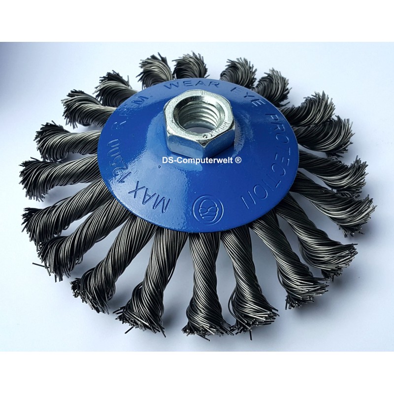 3 Tapered Brushes Diameter 115 mm M14 x 2 Wire