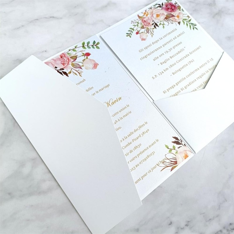 25 White Shimmer Pearl Paper Wedding Invitation Envelopes (Pearl White)