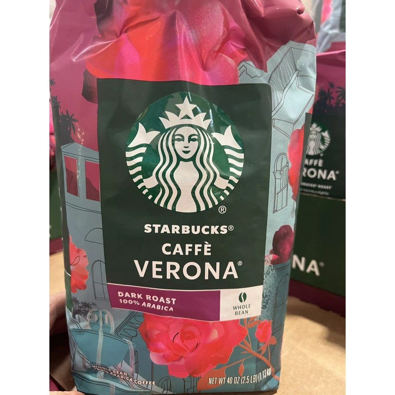 Starbucks 2 x Starbucks VERONA Dark Roast Whole Bean 100%