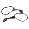 MotorToGo Black Carbon Sport Motorcycle Rear View Mirrors Compatible for