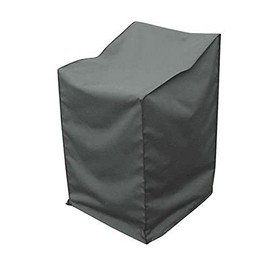 greemotion Abdeckhaube für Stapelstühle - Schutzhülle in Grau - Gartenmöbel-Abdeckung - Wetterschutz-Hülle mit Zugband - Abdeckung Gartenstuhl - Wetterschutzhaube für Outdoor-Möbel