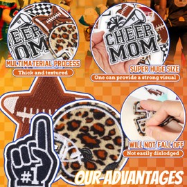 Iron On Embroidered Football Patches for Hats: Meneng 84PCS Football Helmet Sports Patch for Jackets Hoodies Backpacks - Star Stickers Sew On Applique for Football Enthusiasts Team Fans DIY Cratfs