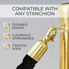 4 PCS Stanchion Set for Party - Black Rope Stanchions