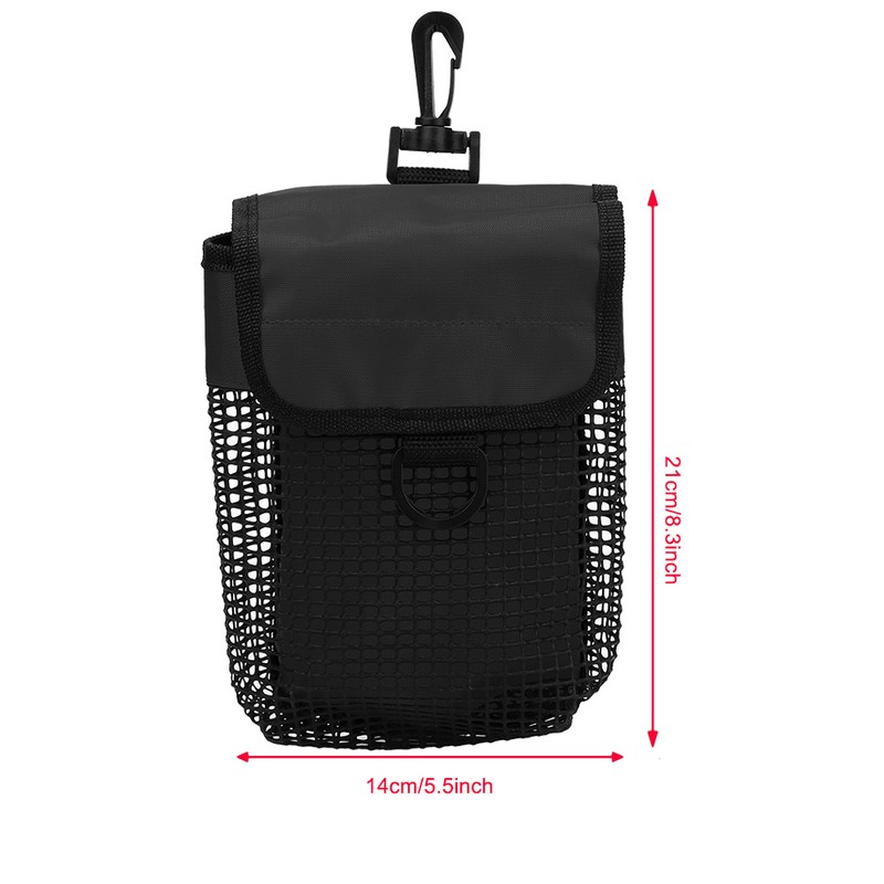 Outdoor Portable Lightweight Diving Mesh Gear Bag Package with Buckle(black)