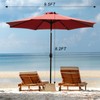 SMUG 10FT Solar Patio Umbrella with 32 LED Lights, Outdoor