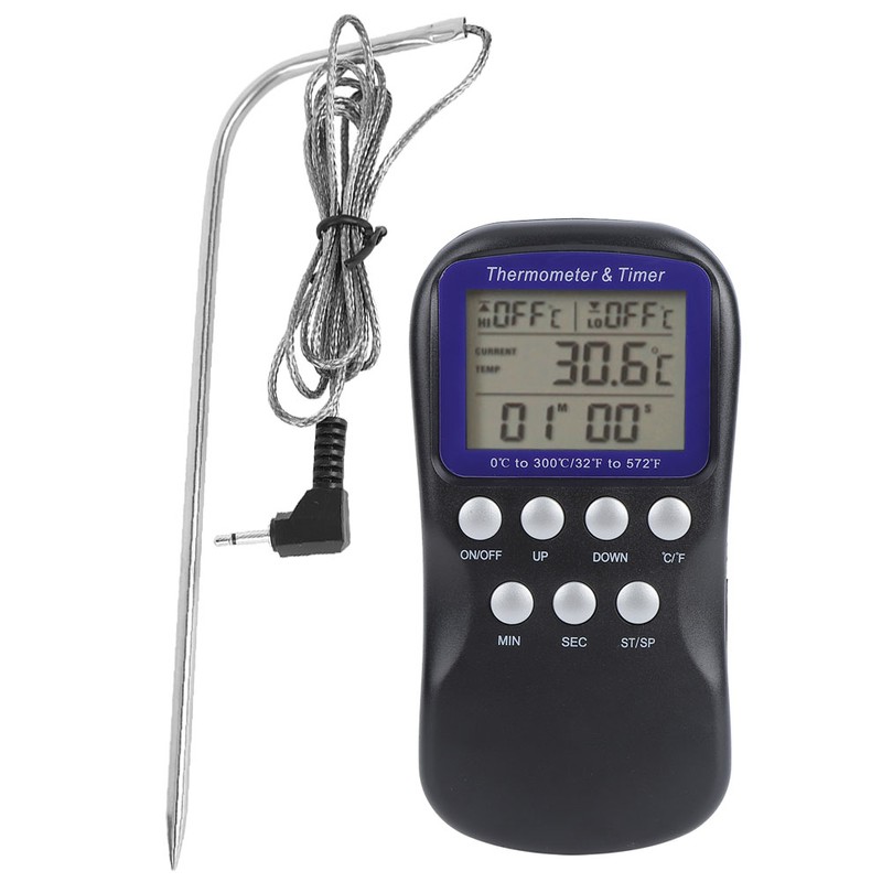 Digital Electric Food Thermometer for Oven Barbecue Grill Cooking Kitchen