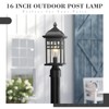 Emliviar Farmhouse Outdoor Post Light, 16" Exterior Post Lamp for