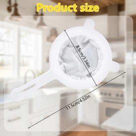 Ultra Fine Mesh Sieve - TRACOMPAN 400 Mesh Nylon Mesh Sieves for Cooking, Plastic Strainer with Handle for Kitchen Use, Yogurt, Tea Leaf, Juice, Soy Milk, Coffee, Flour & Honey Filtering