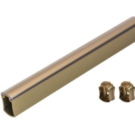 TAG Hardware Premium Wardrobe Closet Rod Concave Shape with End Supports and Protective Cap (30 INCH LONG)