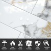 AULIGET 40-Piece Polished White Marble with Gold Peel and Stick