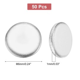 MECCANIXITY 50Pcs Stainless Steel Disc Blank Stamping Tag Engraved Stainless Steel Round Charm Pendant 1mm(T) 6mm/0.24" for Pendant Bracelet Necklace Jewelry Making Earring