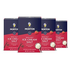 Morton Ice Cream Salt, Rock Salt, 4 Pound, Tub (Pack of 4)
