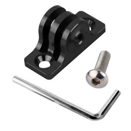 BGNing 10pcs CNC Low Angle Flat Bottom Adapter Base Connector Mount Compatible for Gopro HD Hero Sports Action Video Camera (Black)