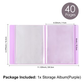 OTCRAFT 40 Pages/Set A6 Sticker Photo Storage Album; Stamp Cutting Dies Storage Book Organiser Folder for Postcards, Stickers, Photo, Transparent Stamps and Cutting Dies 11.2 x 6.4 inches