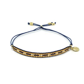 Starshine Navy Beaded Friendship Bracelet